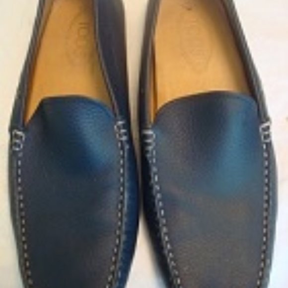 Tods Gommino leather moccasin-Navy  size 9 1/2